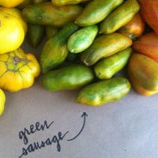 Green Sausage heirloom tomato seeds