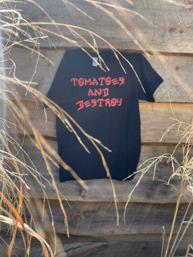 Tomatoes and destroy T shirt BLACK